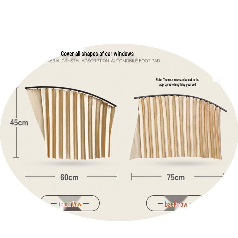 Magnetic Car Window Sunshade: Retractable Heat Insulation and Sun Protection Curtain