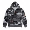 Men S Outdoor Casual Camo Fleece Half Zip Hooded Long Sleeve Sweatshirt