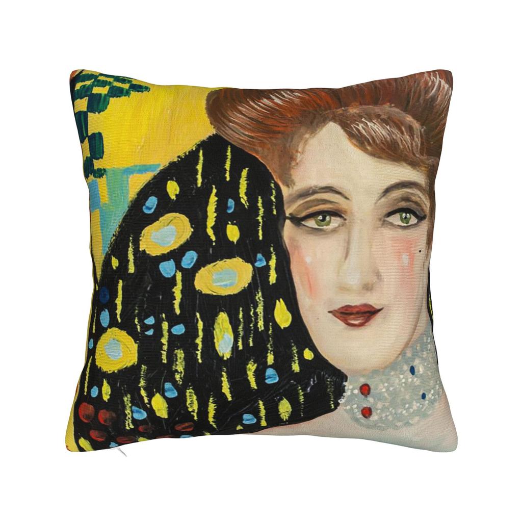 Gustav Klimt The Kiss Square Pillow Cases  Cushion Cover Custom Polyester Decor Throw Pillow Case Cover for Home 18x18