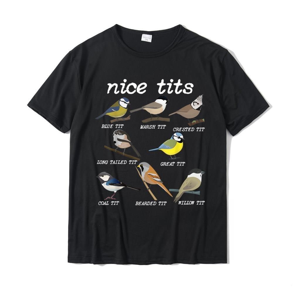 Fashion new cute tits funny bird watching titans funny birds bird watching cotton t-shirt special design street t-shirts
