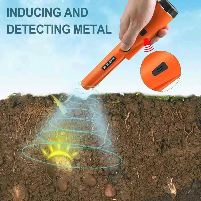 Metal Detector Outdoor Adventure Handheld Metal Detector,Pinpointer Finder Waterproof 360° Side Scan Metal Detector Rod.