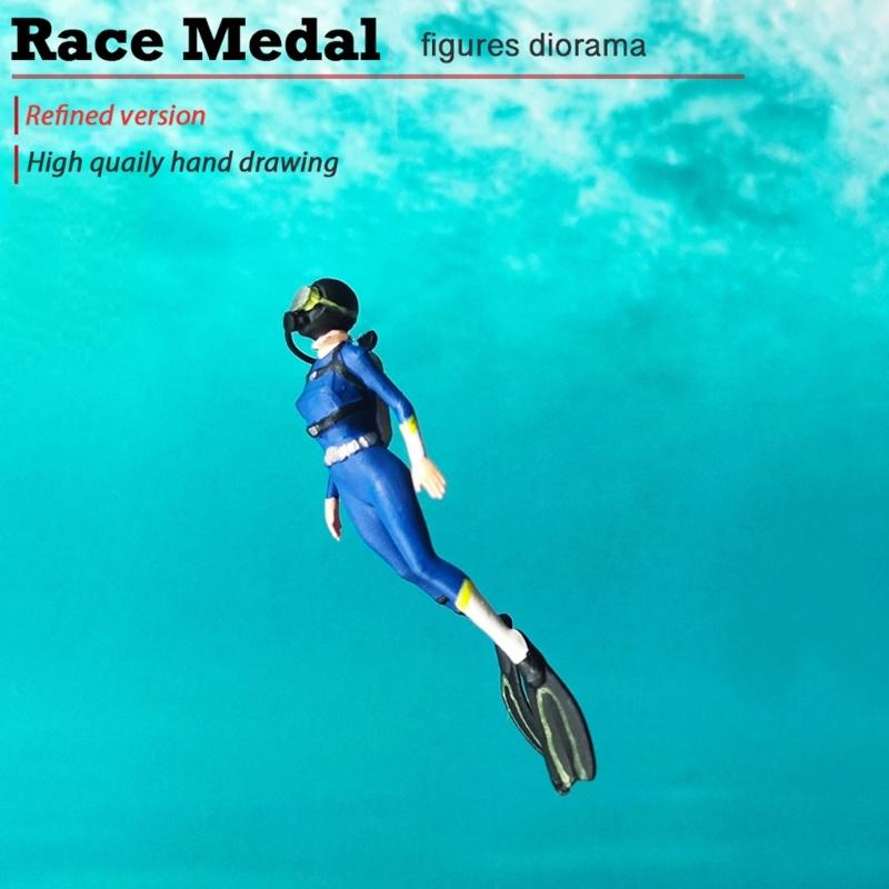 1:64 Scale Resin Diving Miniature Underwater Adventure Model For Home Or Office Decoration Dioramas Layout Model Display