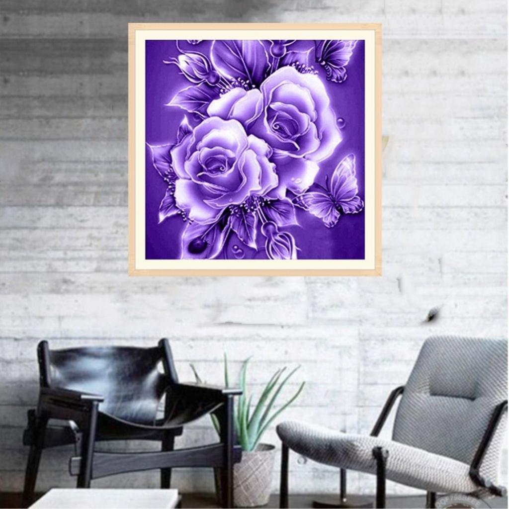 Rose Rhinestone Picture of Crystal Embroidery x30cm