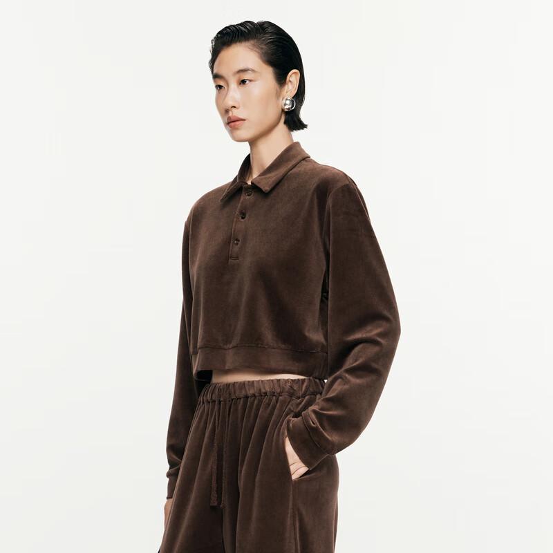 JNBY 24 Autumn Polo Collar Pullover Sweatshirt