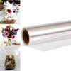 2PCS Transparent Gift Bouquet Glass Wrapping Paper Folded Cellophane Wrap Roll for Gift Basket Treats Bouquet Flower Wrapping