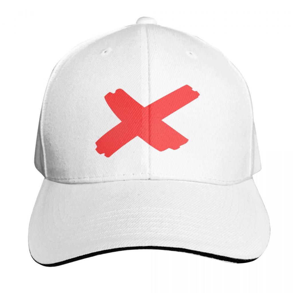Red X Mark Baseball Cap Sun Hat For Children Hard Hat Sunscreen Luxury Brand FeUnisex Unisexs