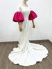 Abnehmbare Satin-Puffärmel-Armstulpen – schulterfreies Brautaccessoire für Hochzeit, Fotoshooting & Abendkleid
