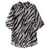 Women's Seven-minute Sleeve Striped Sunscreen Chiffon Shirt Thin Section Loose Belly-shading Blouse
