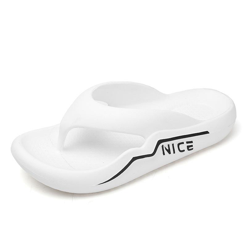 Stepping on shit, non-slip soft-soled couple slippers, summer home bathroom thick-bottomed tide drags, men's foot-pinch flip-flops