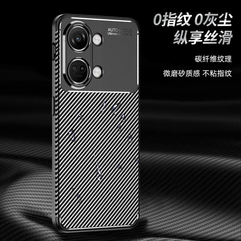 Dla Pokrowiec Oneplus Nord 3 5G Etui Oneplus Nord 3 Capas Odporny na wstrząsy Bumper Tył Miękki TPU Włókno węglowe Pokrowiec Oneplus Nord 3 Nord3 5G