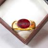 Ruby Oval Cut With 925 Sterling Silver Gold Plated Ring For Men's #B538 JL375684160028