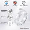 Vnox Pentagonal Stainless Steel Ring for Men Boys, 6mm Wide Geometric Ring, Black Gold CopperColor Options, Trendy Jewelry Gift