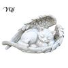 Garden Angel Figurines Pet Memorial Statue with Wings, Dog/Cat Durable Resin Waterproof Ornaments Sculpture, Weather Resistant Commemorative Ornament