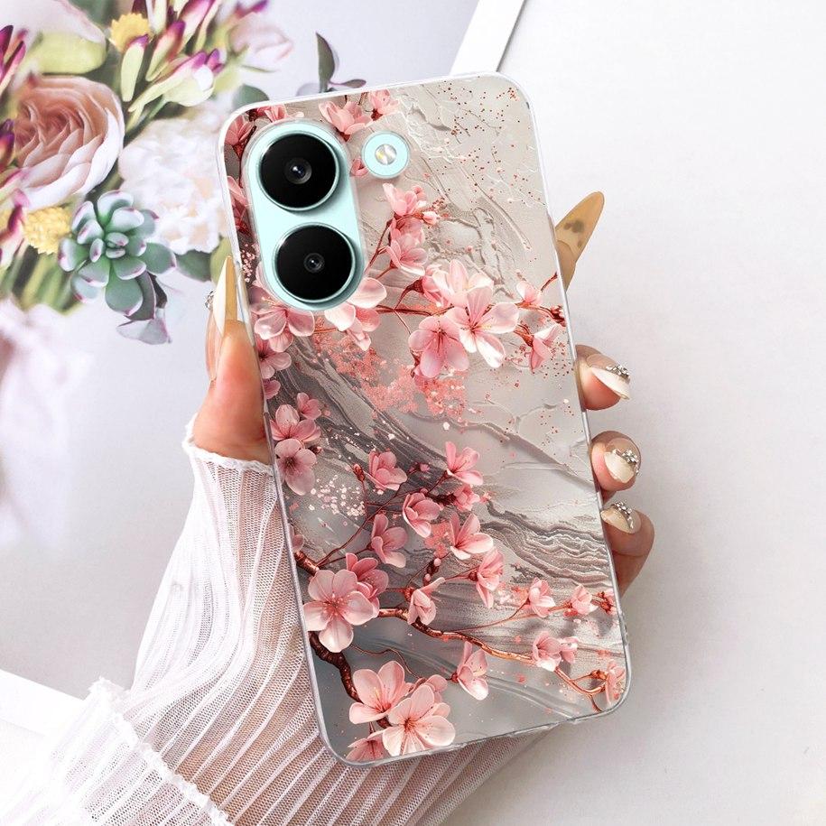 Case For Xiaomi Poco X8 Pro Max Cover Popular Flower Soft Silicone Transparent TPU Bumper For Xiaomi Poco X8 Pro X8ProMax Fundas