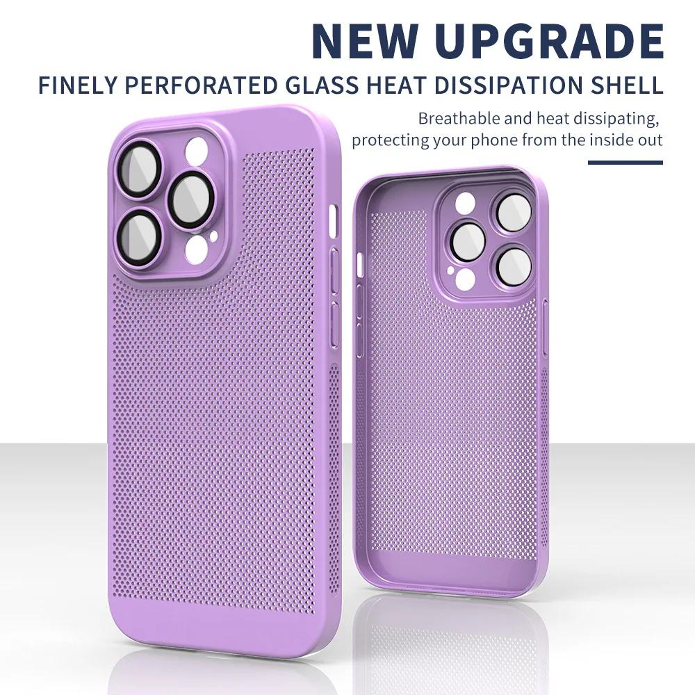 Comes With Lens Film Breathable Heat Dissipation Cooling Case For Samsung Galaxy A53 A54 A25 A24 A15 PC Hard Back Cover