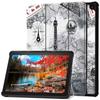 PU Leather Trifold Stand Cover Auto Wake/Sleep Folding Stand Folio Cover Shockproof Cover with Bracket for Fire Tablet 10 2025