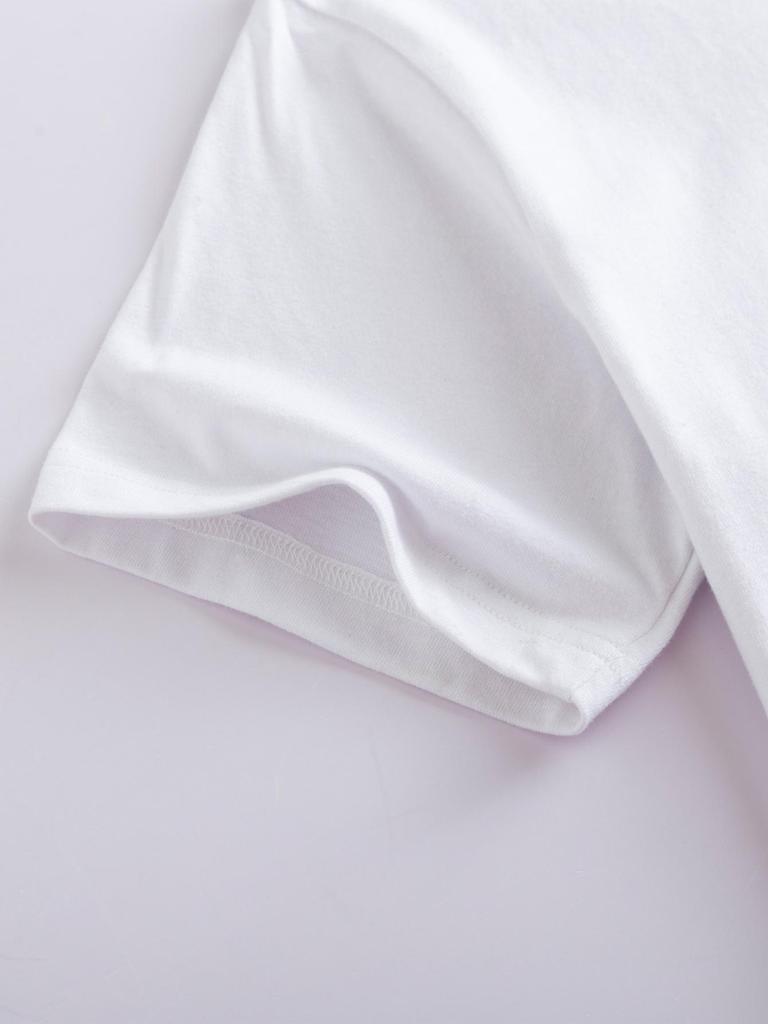 Light Grey Women's Short-Sleeved European and American Style Top with Picture