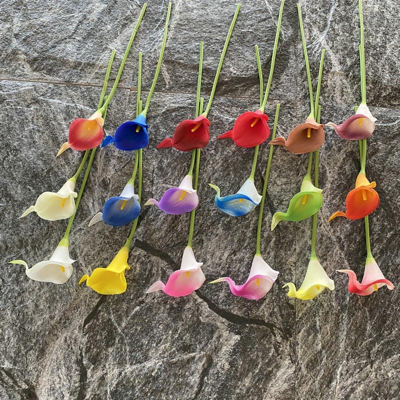 Soft Touch Pu Artificial Calla Lily For Home Styling Decoration Photography