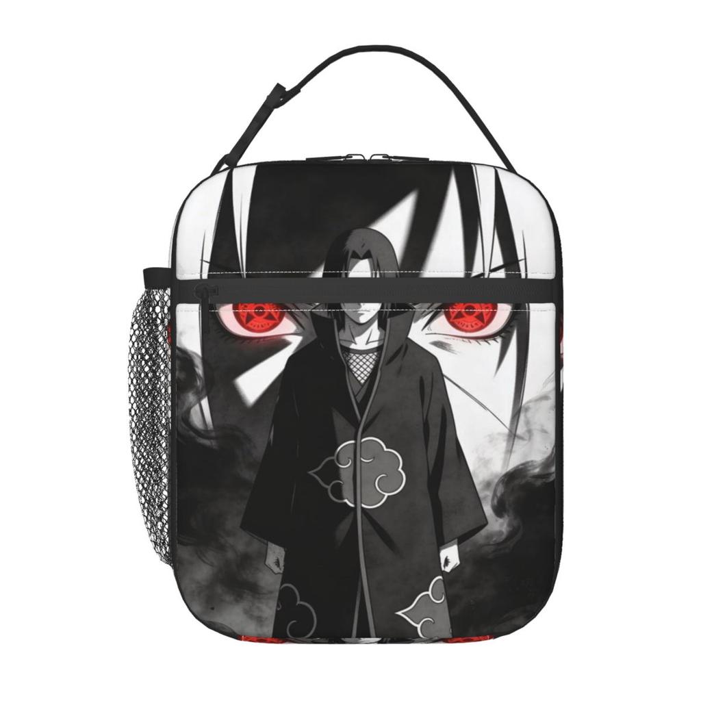 Custom Uchiha Sasuke Insulated Lunch Bag for Women N-Narutoes Thermal Cooler Bento Box Work School Travel Resuable Tote Bags