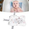 Soft Baby Bath Support Cushion Pad Cute Cartoon Bear Pattern Newborn Bathtub Floating Pillow Mat White