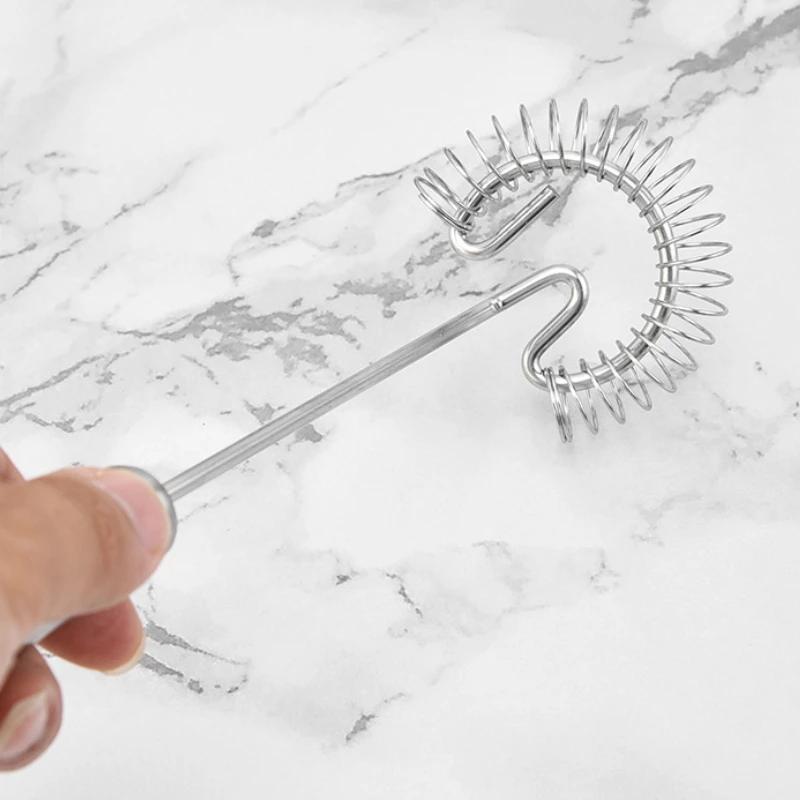 Frusta a Molla in Acciaio Inossidabile per Uova Portatile Manuale a Spirale Accessori da Cucina Frullatore per Latte Frusta per Montare Accessori da Cucina