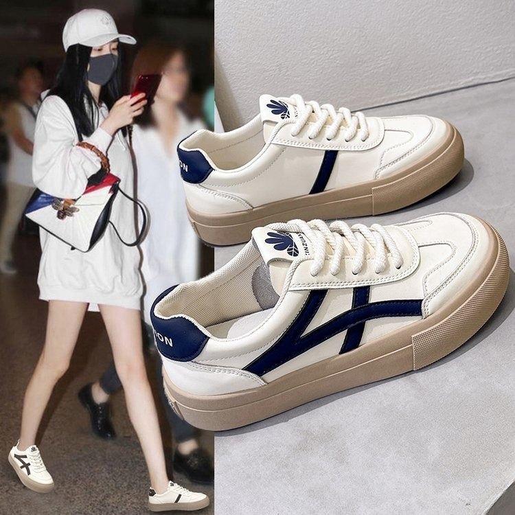 Popular little white shoes women's 2025 new student versatile flat-soled sports shoes breathable soft-soled Forrest Gump board shoes