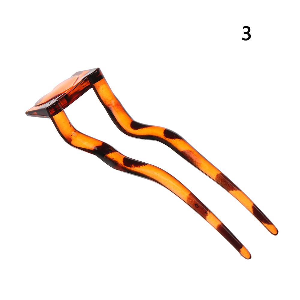 Retro Style U Shaped Hairpin Curved Hair Stick Shell Hair Pin Metal Hair Pin Fork Sticks Pins Women Girls Gift Hair Styling Tool