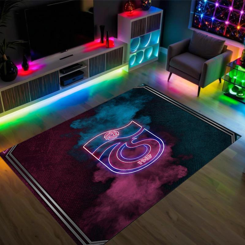 Trabzonspor FC Design Kristal Fluweel Tapijt Gezellig Niet?Antislip Bedrukt Tapijt Voor Slaapkamer Woonkamer Entree