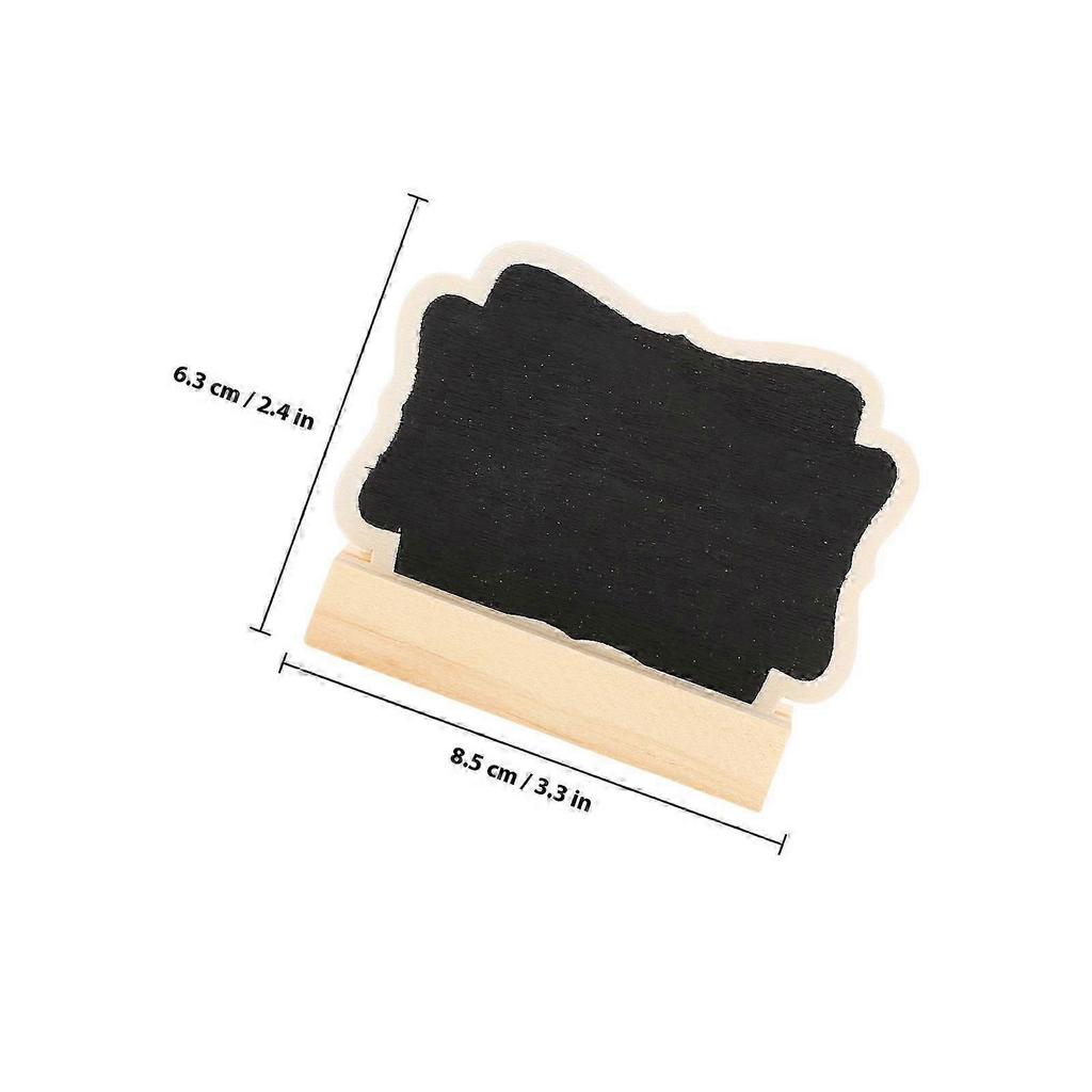 Mini Chalkboard Stand with Wooden Frame, 10Pcs Small Blackboard for Reminder Labels, Cafe Restaurant Menu & Table Settings