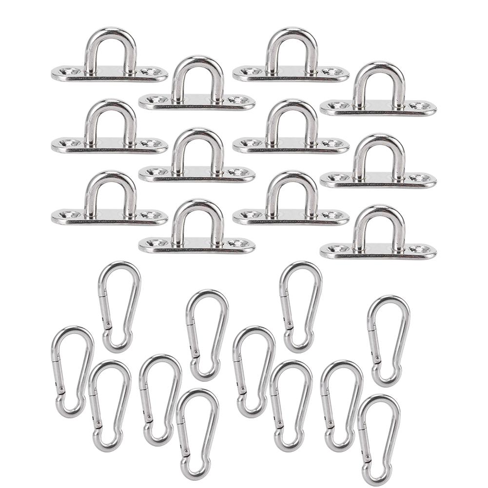 Stainless Steel Swing Buckle Fixed Hook Hammock Hanging Chair Basket Pad Eye Plate Fittings