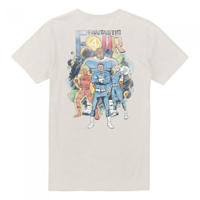 Fantastic Four Unisex Erwachsene Kosmische Erste Familie Rückenaufdruck T-Shirt