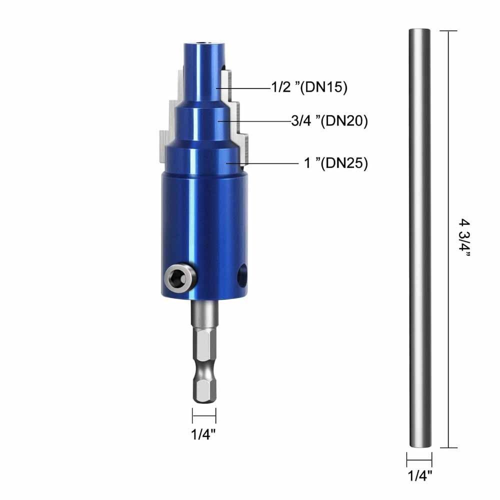 3IN1 Design Faucet Angle Valve Screw Extractor Universal Electric Drill Water Pipe Extractor Electric Manual Connecting Rod