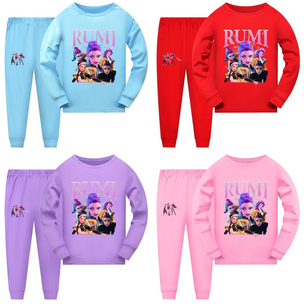Kpop Demon Hunters Children Short Sleeve Shorts Pajama Set For Sleepwear And Family Comfort