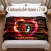 Feyenoord Printed Flannel Blanket Custom Name Text Soft Warm Throw For Bedroom Holiday Gift