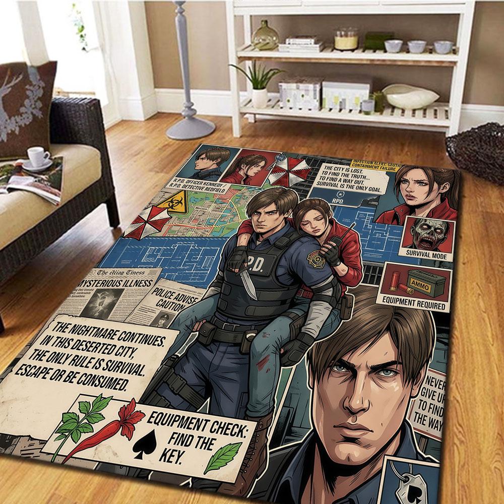 Resident Evil Patterned Carpet for Home Decor Sofas Play Floor Carpet Holiday Present Ideal Gift HE122