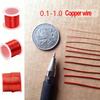 1-5 Roll Magnet Wire for Coil Winding, 0.1-1.0mm Red PU Enameled Coppers Wire, High Conductivity Insulated for Craft