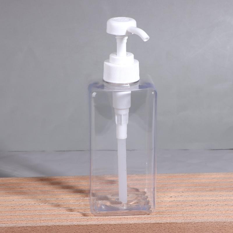 500Ml Refillable Pump Bottles Clear White Plastic Liquid Dispensing Bottle For Lotion Shampoo Soap Body Wash Travel Use