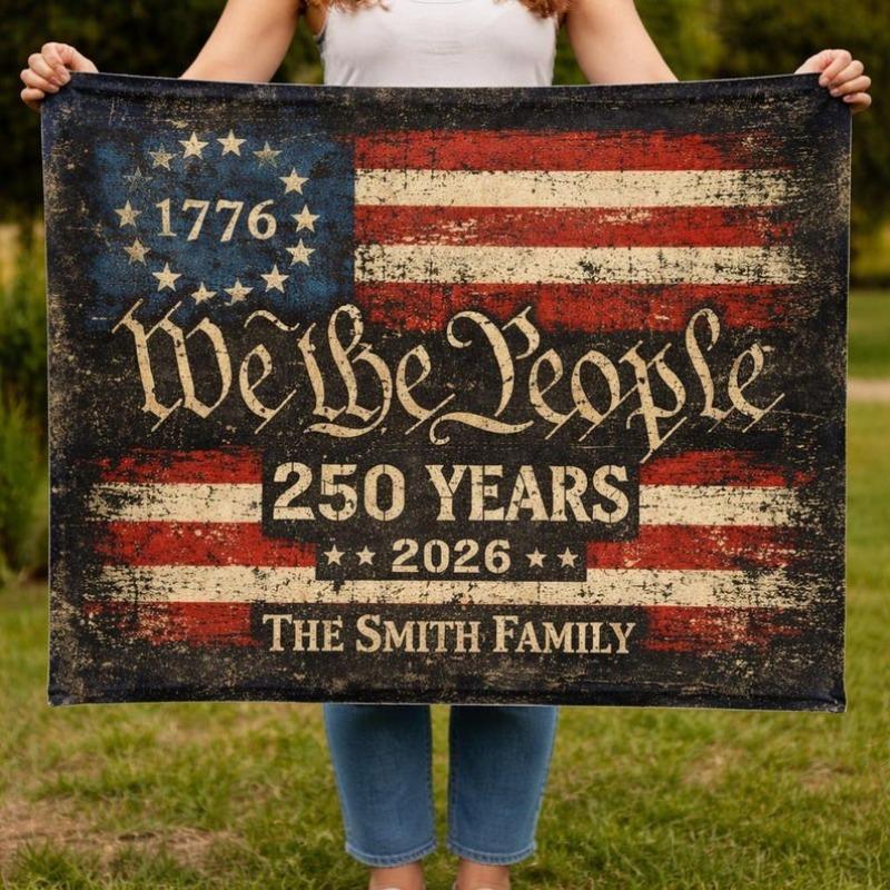 Гобелен к 250-летию «Мы, народ» Индивидуальный патриотический полиэстеровый настенный декор для гостиной, общежития, вечеринки 74x94cm(29x37in)