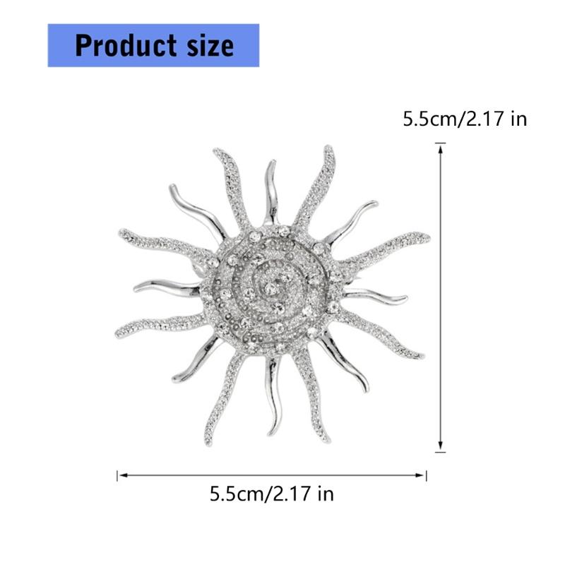 Alloy Sunflower Pin Crafted With Polished Finish Effortlessly Maintenance And Elegant Appeal