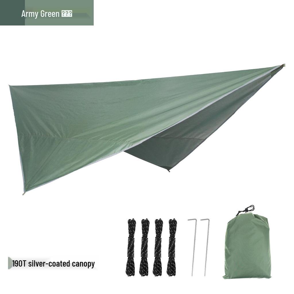 Mosquito Net Hammock with Sunshade Tarp - Outdoor Quick-Open Rainproof Set