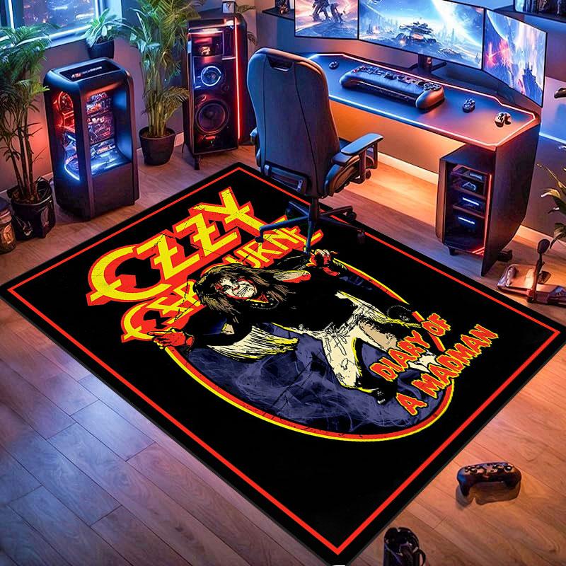 Prince of Darkness Themed carpet, suitable for living room, bedroom, game room, computer room and home décor.