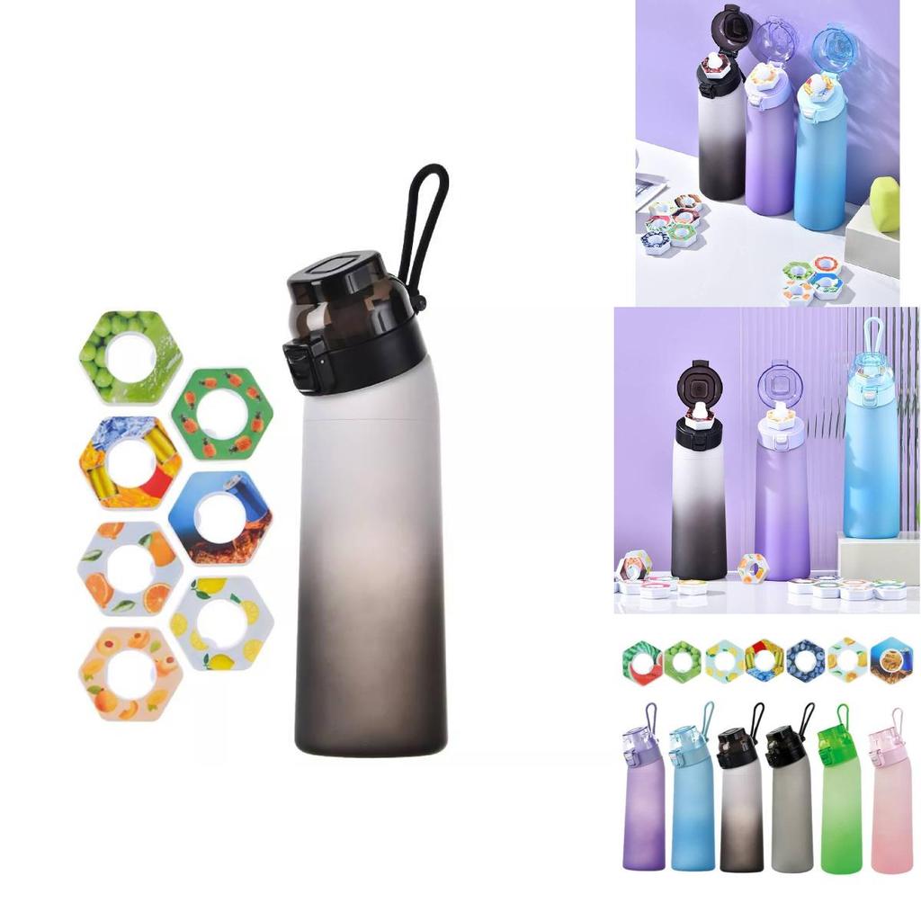 Colorful Flavor Infuser Water Bottle With Seven Aromatic Flavor Rings For Fun Hydration