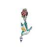 NEW Fine S925 Silver Pink Glass Flamingo Dangle Bead Pendat Fit Original  Bracelet Jewelry Shiny Colored Zircon Bird Charm