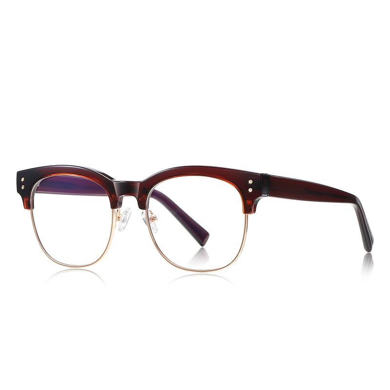 2206 Big Frame Oval Nearsighted Glasses For For Gents Rivet Frame Student Optical Lenses With Custom Recipe 0 -0 . 5 -0 . 75 To -6 . 0 0