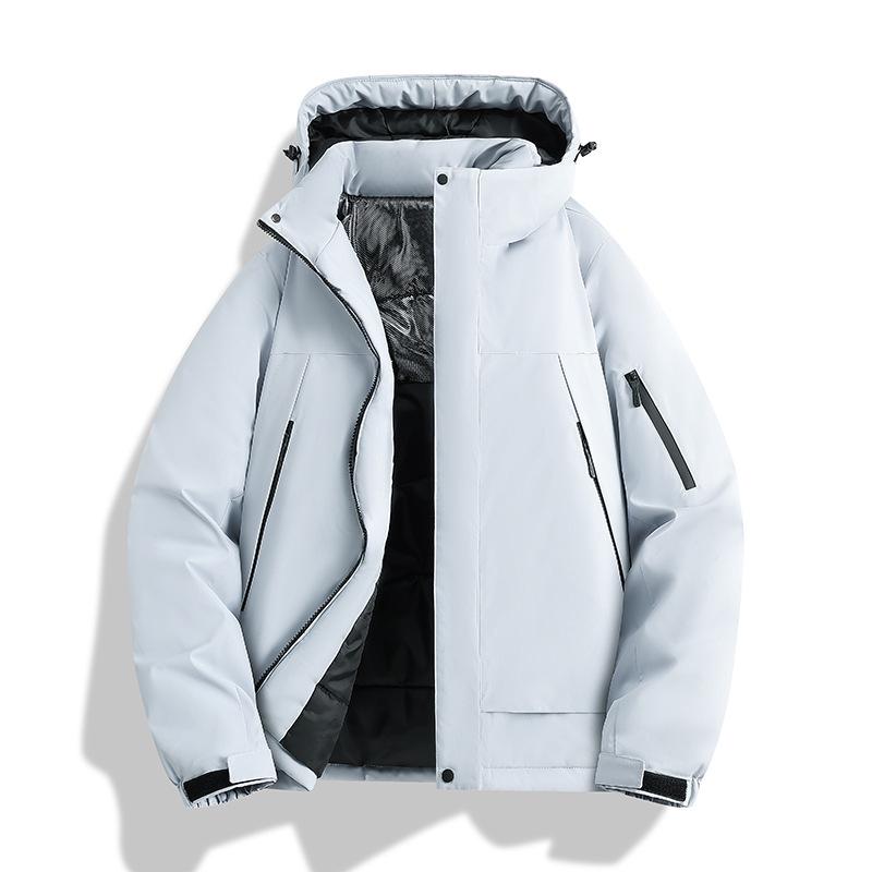 Herren Winter Verdickte Winddichte Wasserdichte Bergsteigerjacke