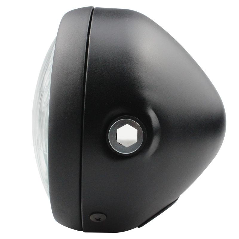 Motorcycle Modified Accessories Headlights Cg125 Modified Retro Headlights Gn125 Retro Black Shell Round Headlights