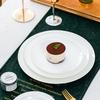 Bone Plate Ceramic White Porcelain Plate Bone China Hotel Restaurant Light Plate Home Western Food Plate Pure White Plate
