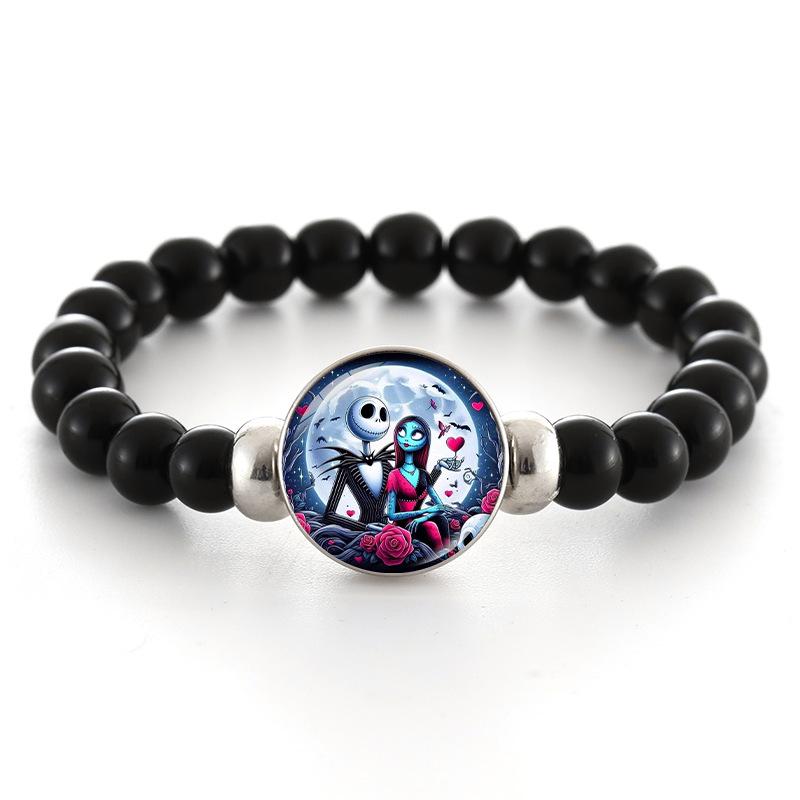 New Christmas Night Anime Snap Bracelet - Elastic Beaded Hand Jewelry
