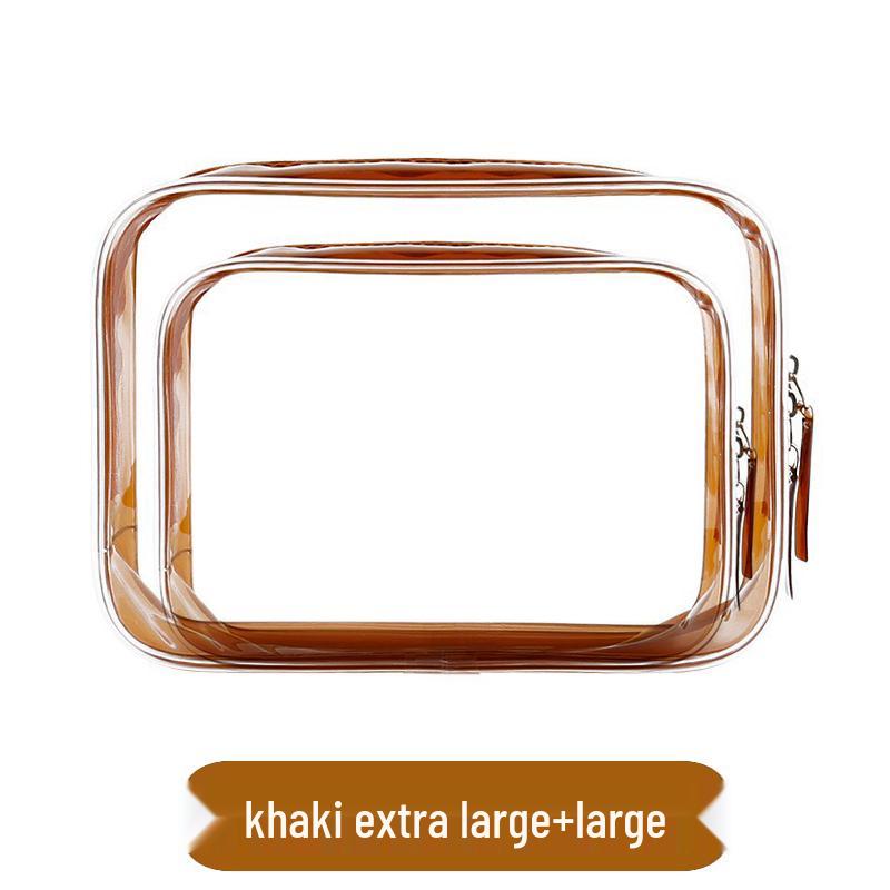 Large Capacity Waterproof Transparent Makeup Bag - Portable Toiletry Organizer for Travel