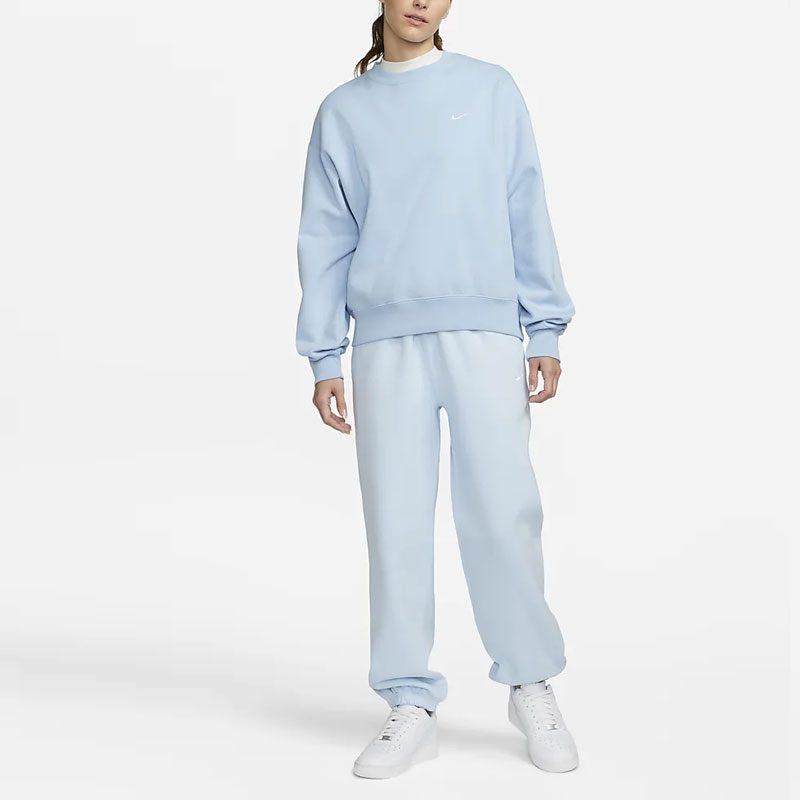 Nike Knitted Sweatpants Women's Sky Blue Moderate Cuffed Pants CW5565-441